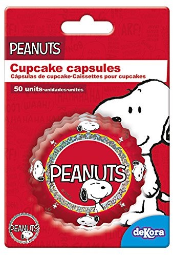 Snoopy 339243 Pack 50 foremek do muffinów Cupcakes papieru brązowa 5 x 5 x 3 cm 339243