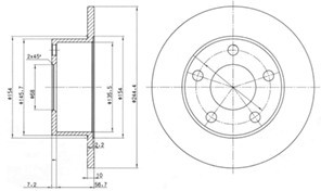 Delphi Tarcza hamulcowa BG2746