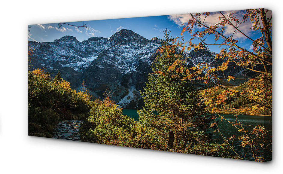 PL Tulup Obrazy na płótnie Góry jezioro 120x60cm