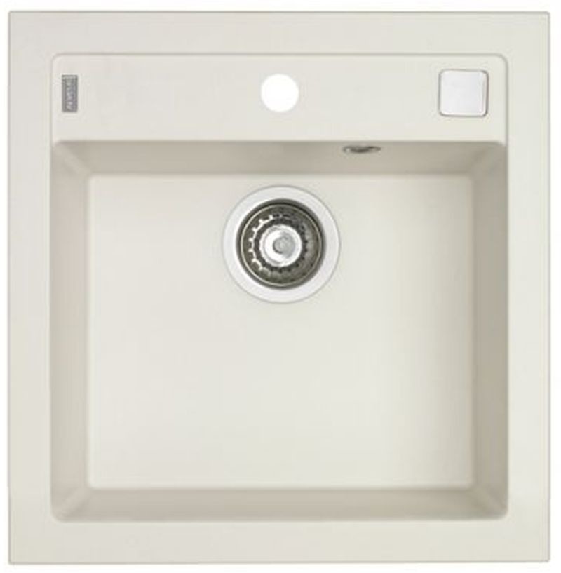 Alveus FORMIC 20 Zlewozmywak granitowy, 520 x 510 mm, biały