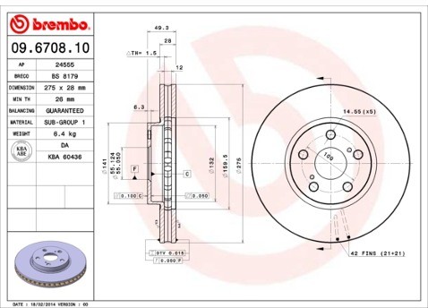 BREMBO 09.6708.10