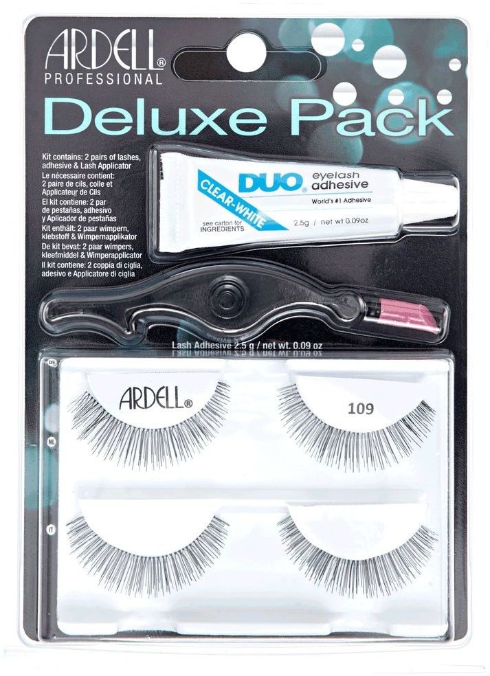 Ardell Deluxe Pack Zestaw Rzęs w Paskach 109 + Aplikator + Klej