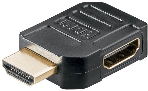 Wentronic 51724 adapter HDMI pod kątem prostym (gniazdo HDMI na wtyk HDMI) 1 szt. czarny 51724-GB