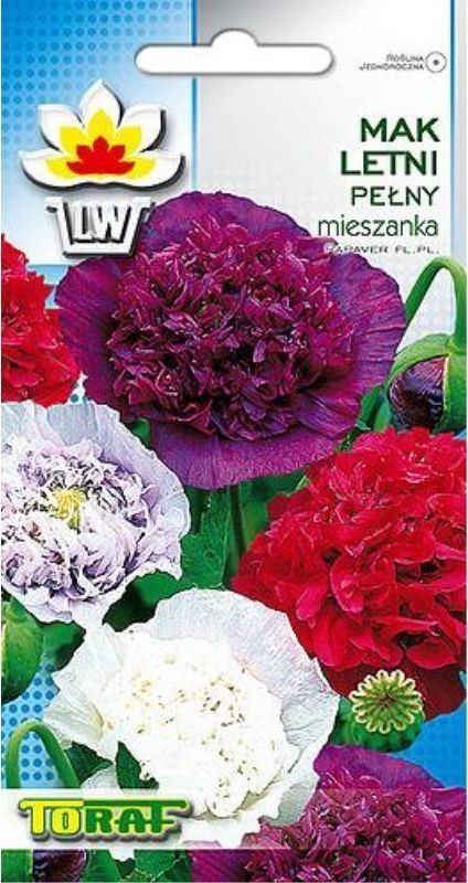 Toraf KWIATY Mak letni pełny mix nasiona 0,5g 00270