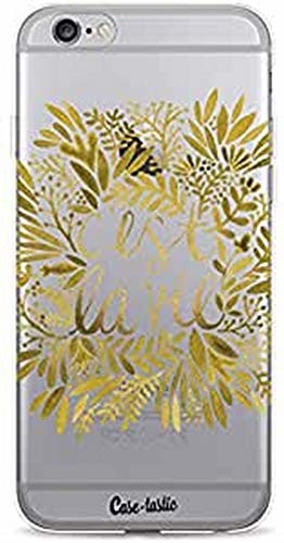 Casetastic Etui na telefon Apple iPhone 6/6S, cienkie etui z tworzywa TPU. Amortyzujące uderzenia i odporne na zarysowania etui do Apple iPhone 6/6S - Cest La Vie Gold - CASETASTIC 42236