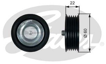 GATES rolka kierunkowa / prowadząca, pasek klinowy zębaty GATES T36473