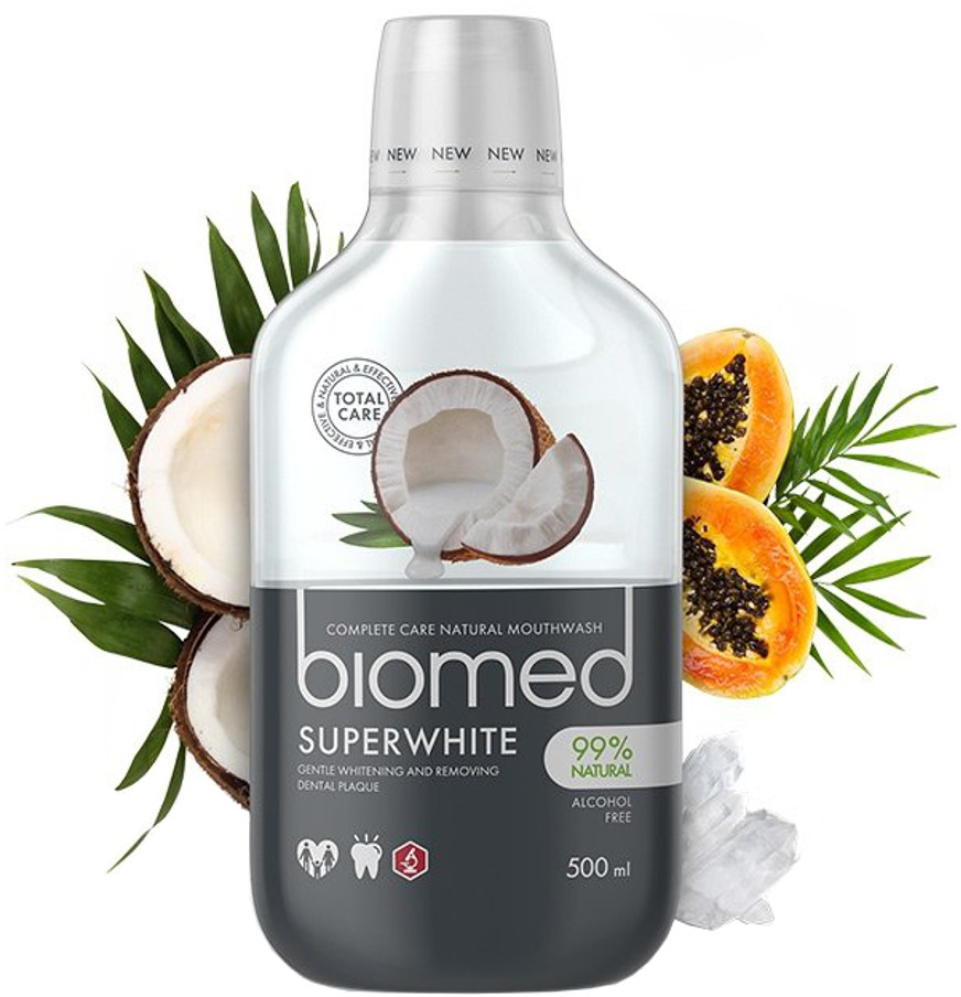 Splat Kosmetica BIOMED Super White 500ml - wybielający płyn do płukania jamy ustnej