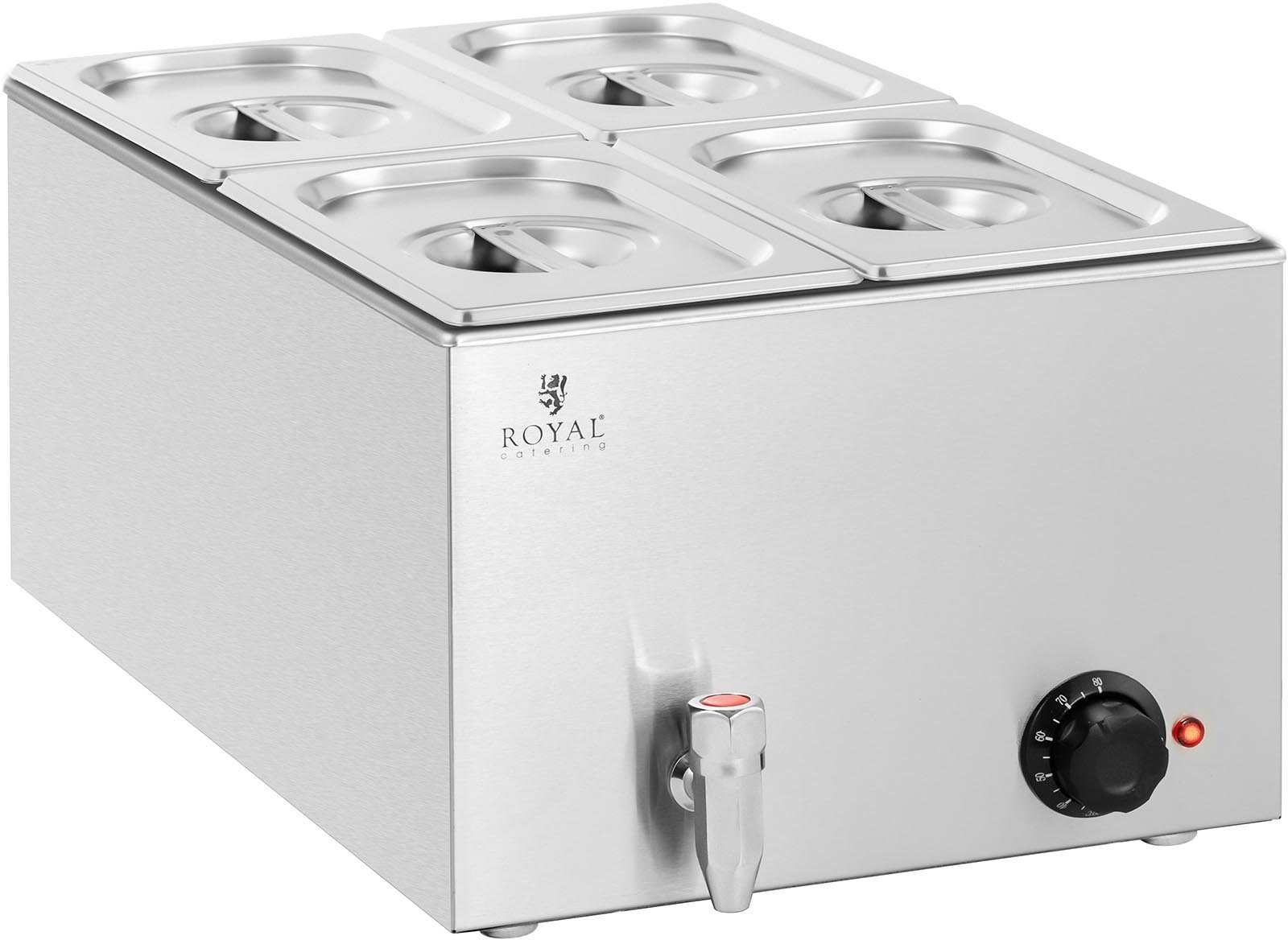 Royal Catering Bemar 600 W 4 GN 1/4 kranik spustowy RCBM_GN1/4