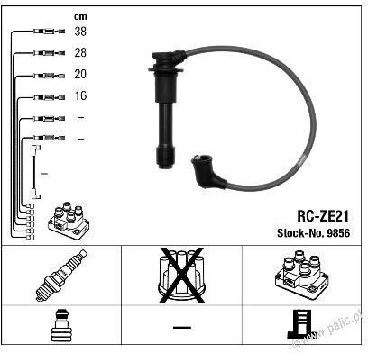 NGK Przewody zapłonowe 9856 RC-ZE21