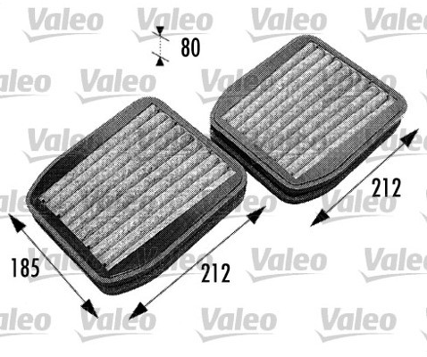 VALEO Filtr, przewietrzanie przestrzeni pasażerskiej 698740