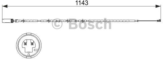 Bosch Zestyk ostrzegawczy zużycia okładzin tył 1 987 473 517