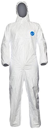 DuPont Kombinezon  tyvchf5swhxl010000 Classic Xpert model chf5 z kapturem, Tyvek, rozmiar X-Large, biały (25 szt.) TYVCHF5SWHXL010000