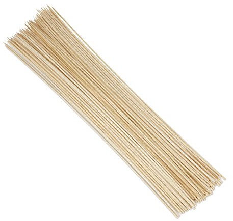 Relaxdays 10023273 szaszłyki z bambusa, 100er zestaw do grilla, do pokrycia marshmallows Stock chleba, ogniska, uniwersalny, 90 cm długości, naturalny 10023273