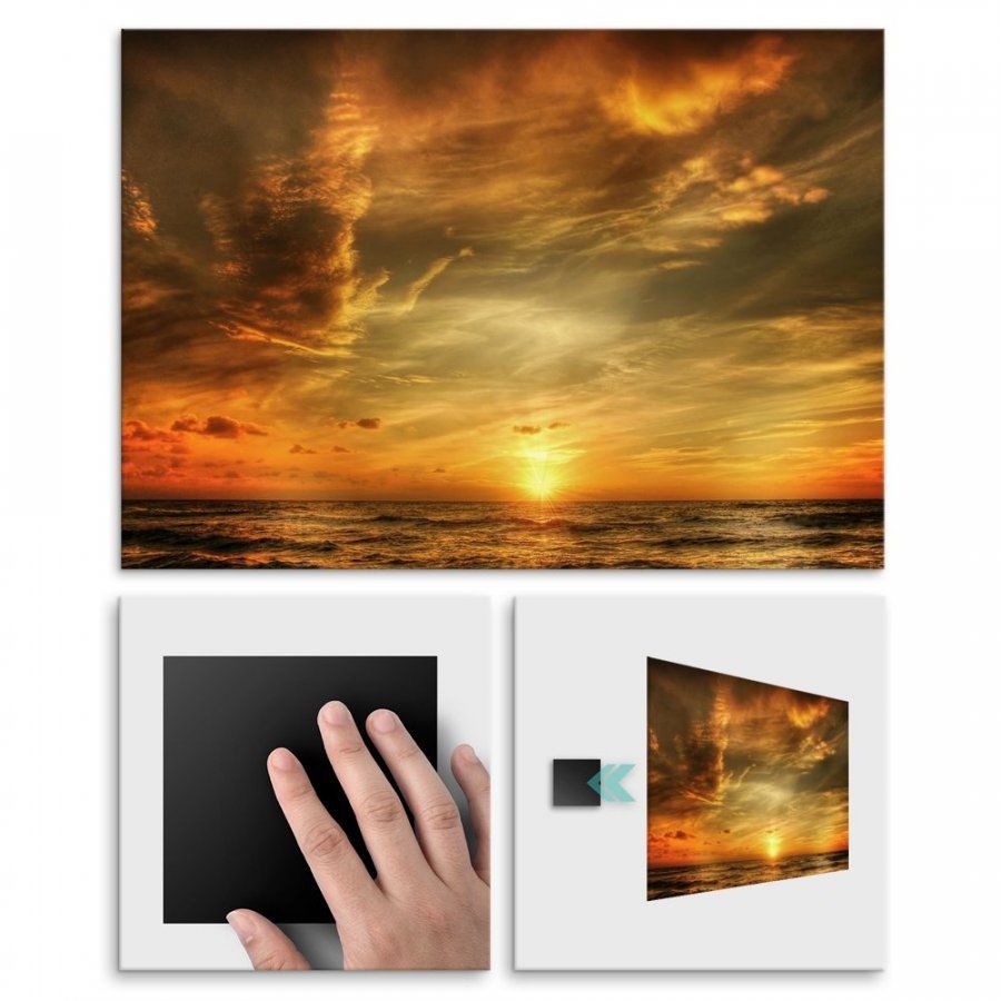 Pix4home Plakat metalowy piękno zachodzącego słońca L POS-L-02031