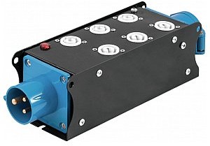 EUROLITE SAB-62X Power Split Box Rozdzielacz mocy z wejściem i wyjściem CEE 60003755