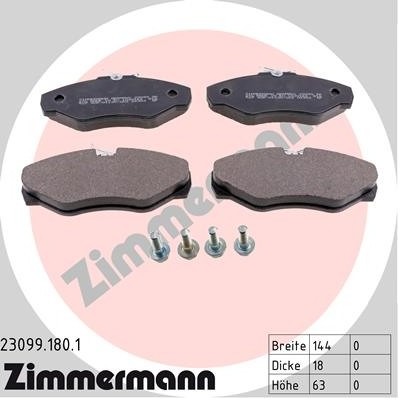 ZIMMERMANN Klocki hamulcowe - komplet 23099.180.1
