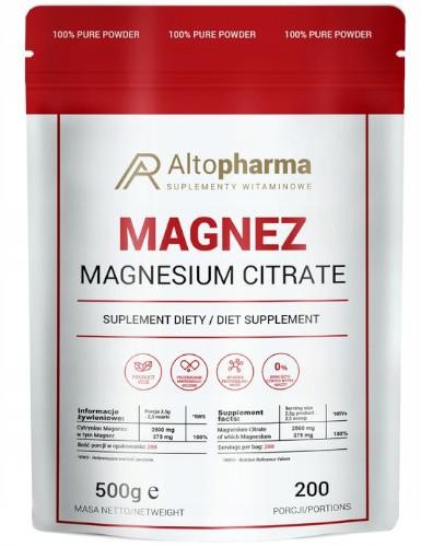 Altopharma Magnez (cytrynian magnezu) proszek 500 g 1146116