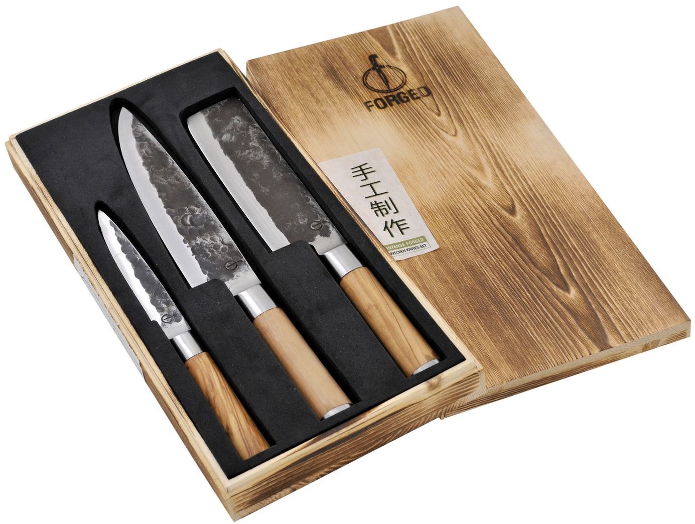 Forged Forged Zestaw noży Oliwka kuta 3 szt.