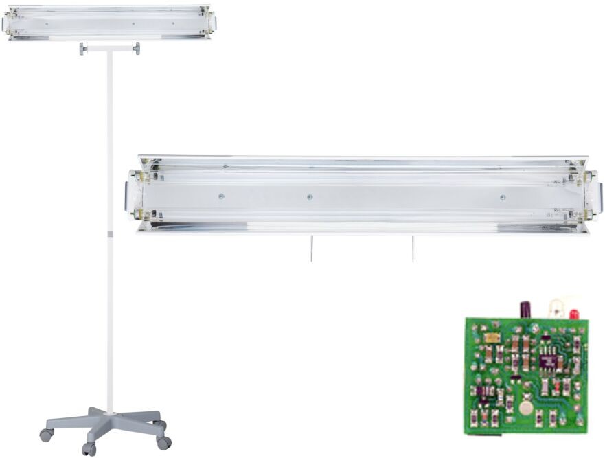 Ultra-viol Sp.j NBV-2x30PL lampa bakteriobójcza bezpośredniego działania mobilna z licznikiem L NBV 2x30 PL