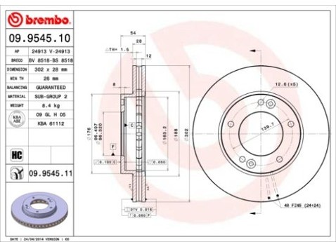 BREMBO 09.9545.11