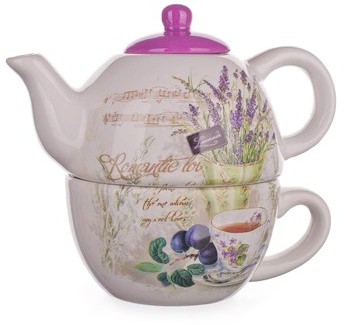 Banquet Lavender Czajnik z filiżanką