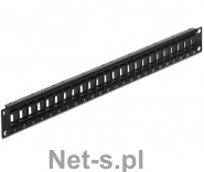 Delock PATCH PANEL 24 PORT 1U DO MODUŁÓW 19 KEYSTONE OBROTOWY CZARNY DELOCK (43340)