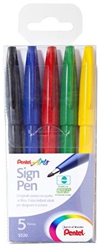 Pentel S520 Sign Pen flamastrów, kilka kolorów S520
