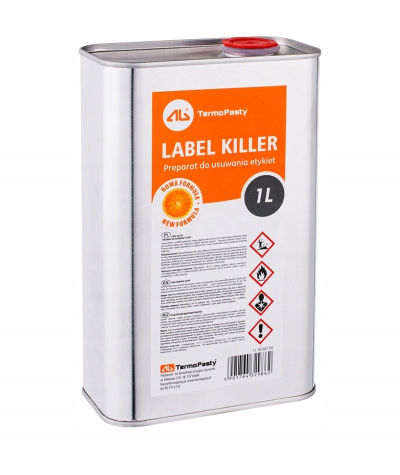 Label Killer Ag 1l usuwanie kleju naklejek etykiet