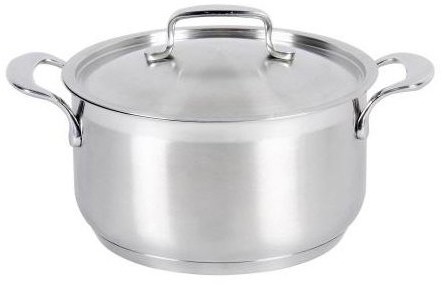 Krüger Karl  garnek do smażenia RHODOS, duszonych garnków, z pokrywką, wykonana ze stali nierdzewnej, do wyboru różne rozmiary, srebro, 20 cm 100020 RH