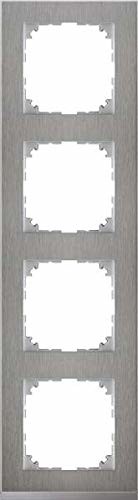 Merten M-Pure ramka, 4-krotnie, stal szlachetna/aluminium, meg4040 Decor 3646