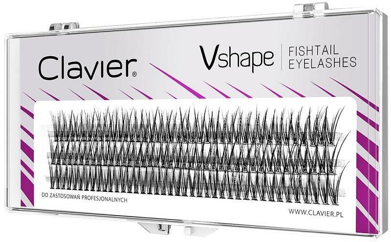 CLAVIER Vshape Fishtail Eyelashes kępki rzęs 14mm 92221-uniw