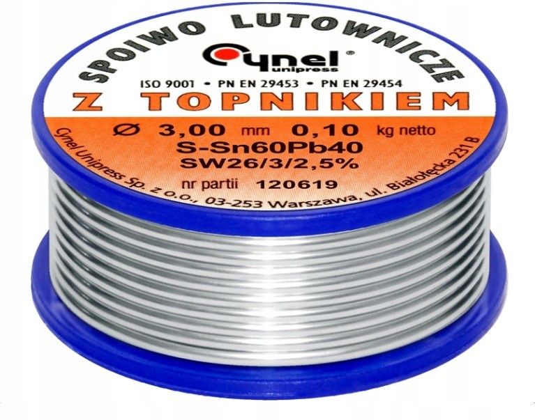 Cynel Cyna 3mm 100g 0,1kg z topnikiem (1875)