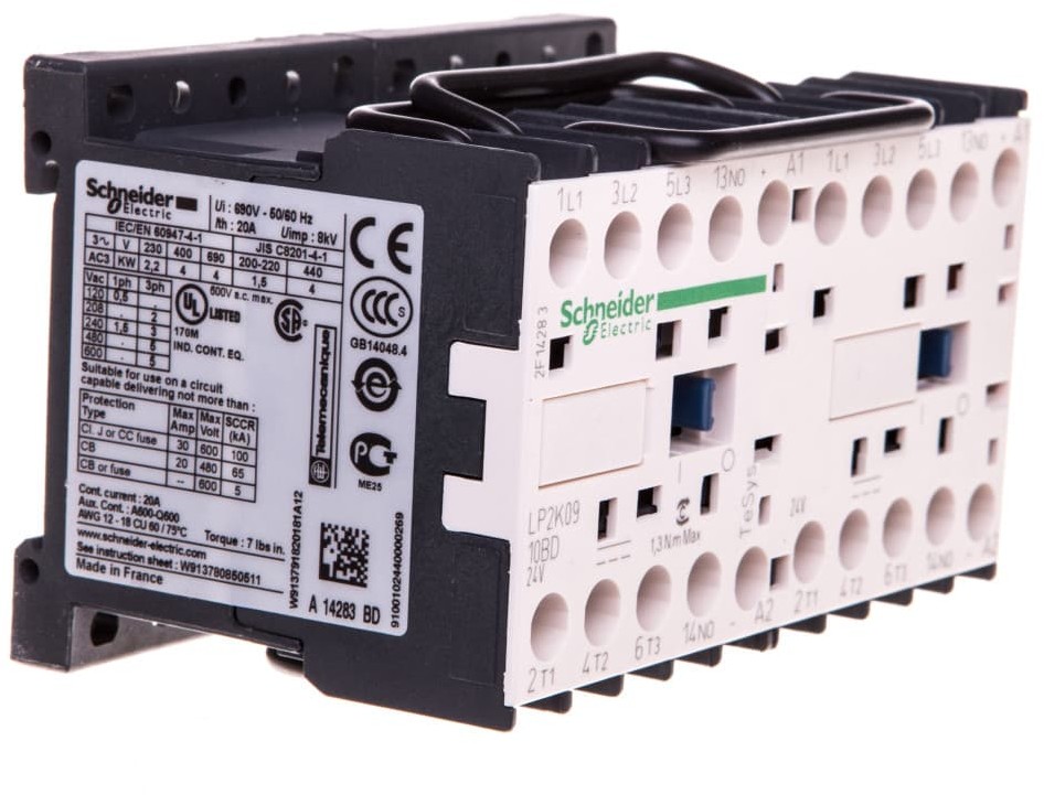 Schneider Electric Stycznik nawrotny 9A 4kW 24V DC LP2K0910BD