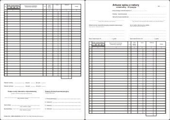 Firma krajewski Arkusz Spisu z natury A4 [Pu/Gm-140] Pu/Gm-140