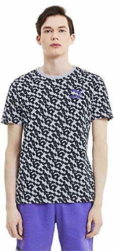 Puma Męski podkoszulek Classics Graphics AOP Logo Tee czarny czarny XL 597765-02_XL