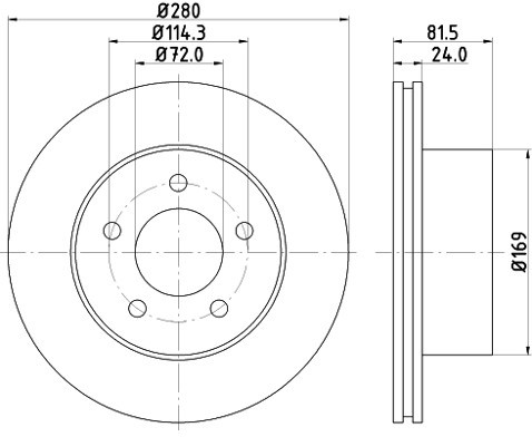 HELLA PAGID Tarcza hamulcowa PAGID 8DD355108-591