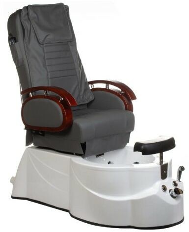Bs fotel do pedicure z masażem br-3820d szary