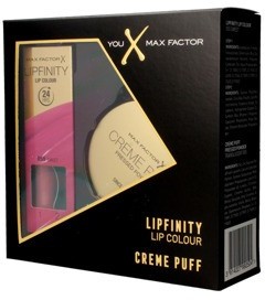 Max Factor ZESTAW PUDER W KAMIENIU NR 005 21G+POMADKA DO UST 055