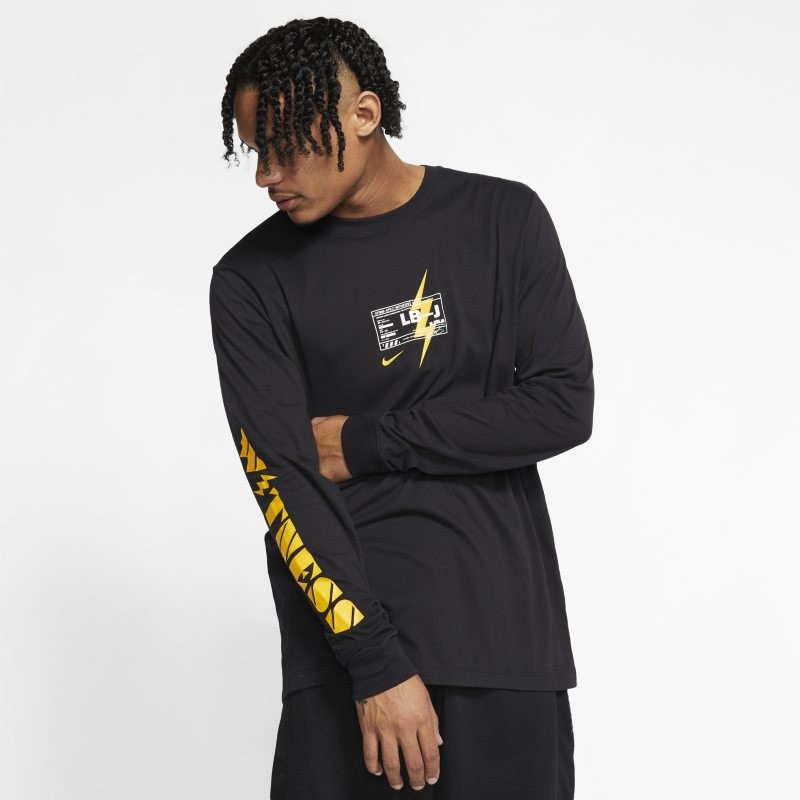Nike Męski T-shirt do koszykówki Dri-FIT LeBron LB-J - Czerń CD1093-010