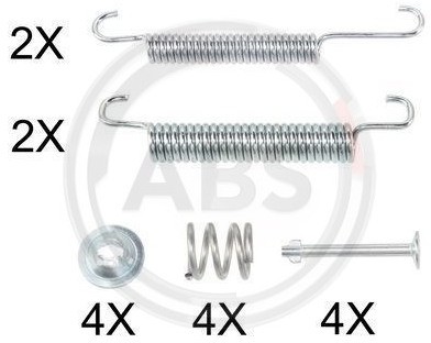 A.B.S. Zestaw akcesoriów, szczęki hamulcowe hamulca postojowego 0893Q