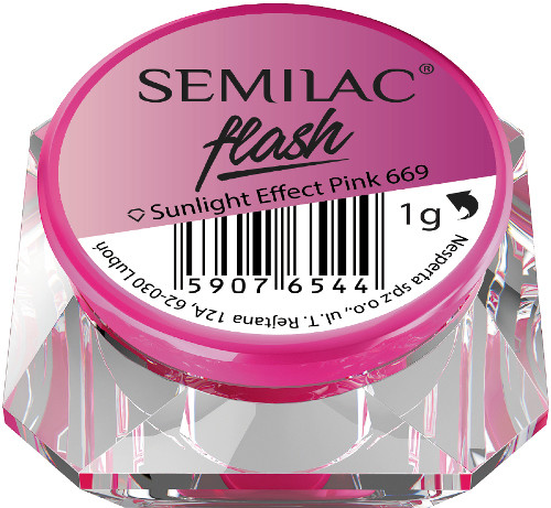 Semilac Pyłek Flash Sunlight Effect 669 Pink