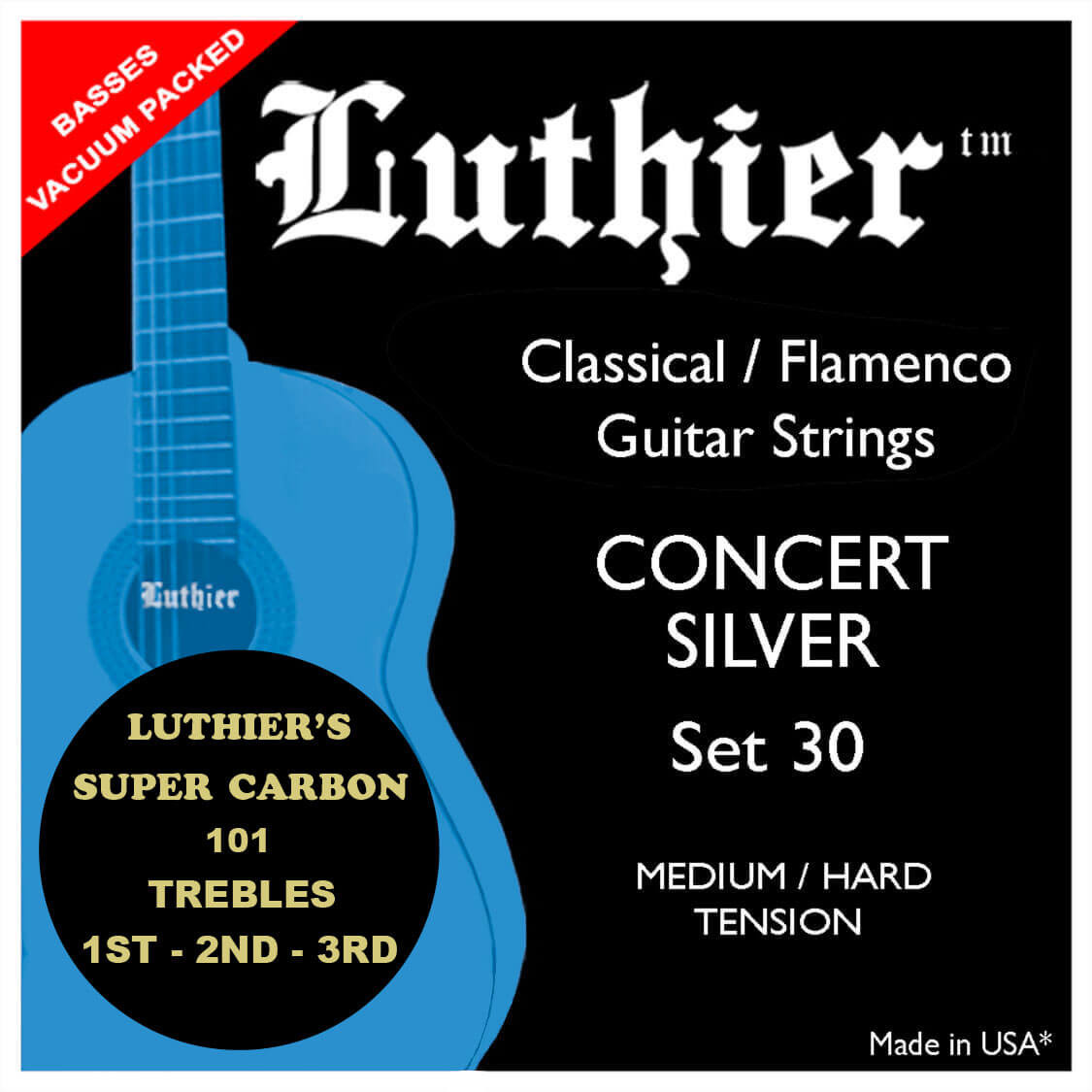 Luthier Strings 30 Super Carbon Concert Silver Struny do Gitary Klasycznej Gratis Prezent od Kup Instrument! LU-30SC
