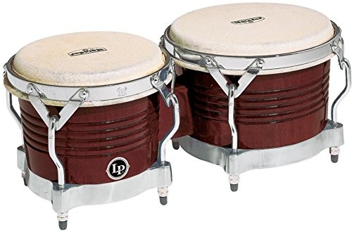 Latin Percussion LP811006 Matador Wood Bongos - migdałowy brąz/chrom LP811006