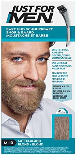 Just for men for Men Barwnik wąsów i brody Mittleblond eliminuje szarość dla grubszego i pełniejszego wyglądu M10 DACHS MB M10