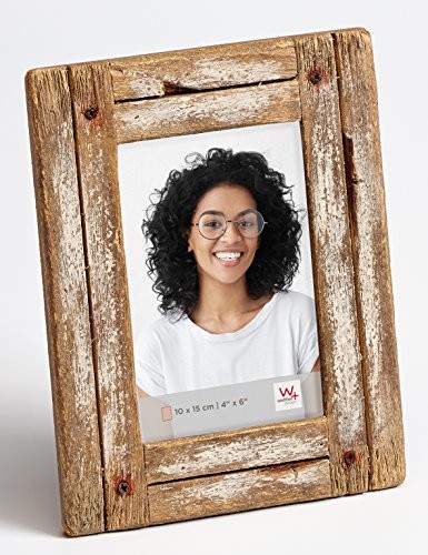 Walther Dupla ramki do zdjęć, drewno, styl shabby chic, szerokie, różne wymiary i kolory do wyboru, biały, 10 x 15  cm YA015W
