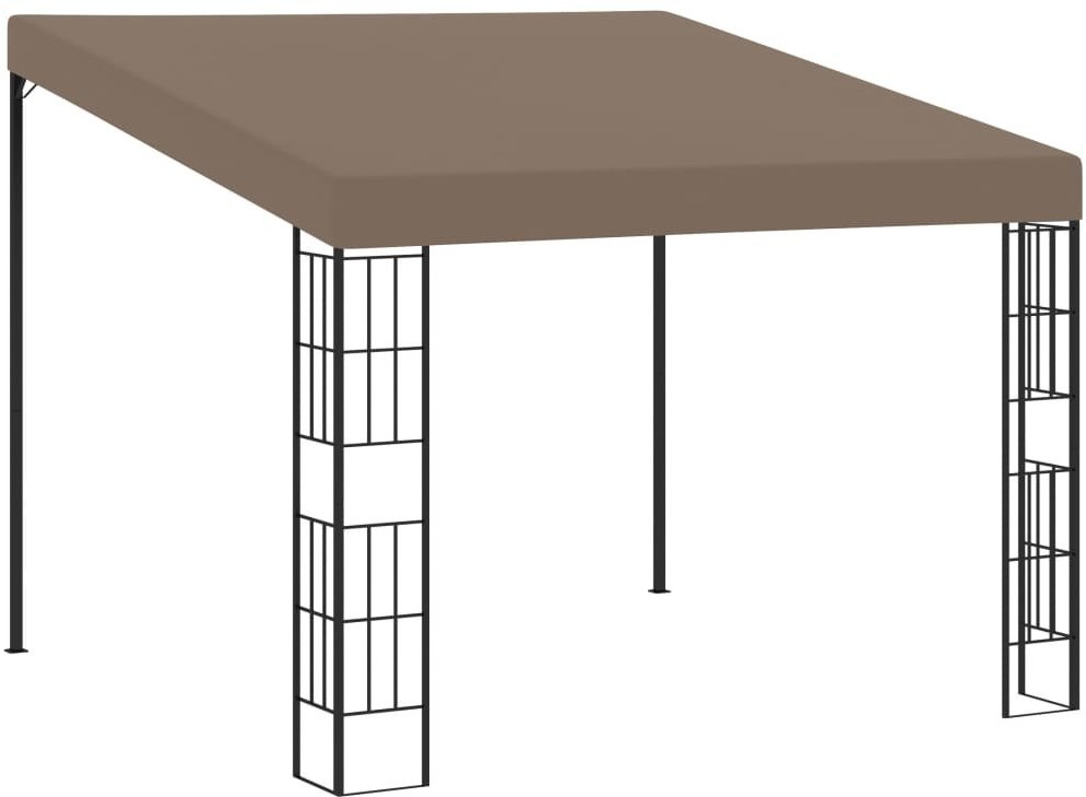 vidaXL Altana przyścienna, 3 x 3 m, taupe, tkanina 312260