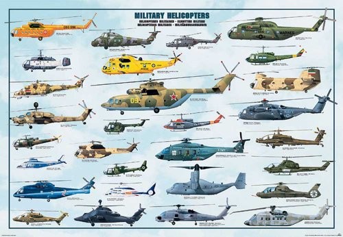 Empire plakat  plakat na edukacja  nauka  Military Helicopters helikoptera  rozmiar (cm), ok. 98 X 68  wersja w języku angielskim  edukacyjnych, uczeniu się plakat  wersja w języku angielskim 536600