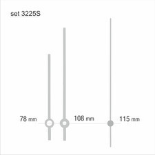 Atrix Komplet wskazówek zegarowych srebrne /W80S