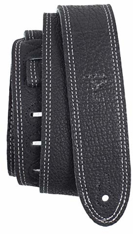 Perri's Leathers Perri's Leathers Ltd Pasek do gitary, 5 cm szeroka włoska skóra luksusowa, super miękki podkład zamszowy, regulowana długość, (BM2DS-6700) Dwustronny podwójny biały ścieg, wyprodukowano w Kanadzie PBMDS6700