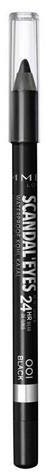 Rimmel Dermacol Scandal Eyes Waterproof Kohl Kajal kredka do oczu 001 Black 1.3g 64680-uniw